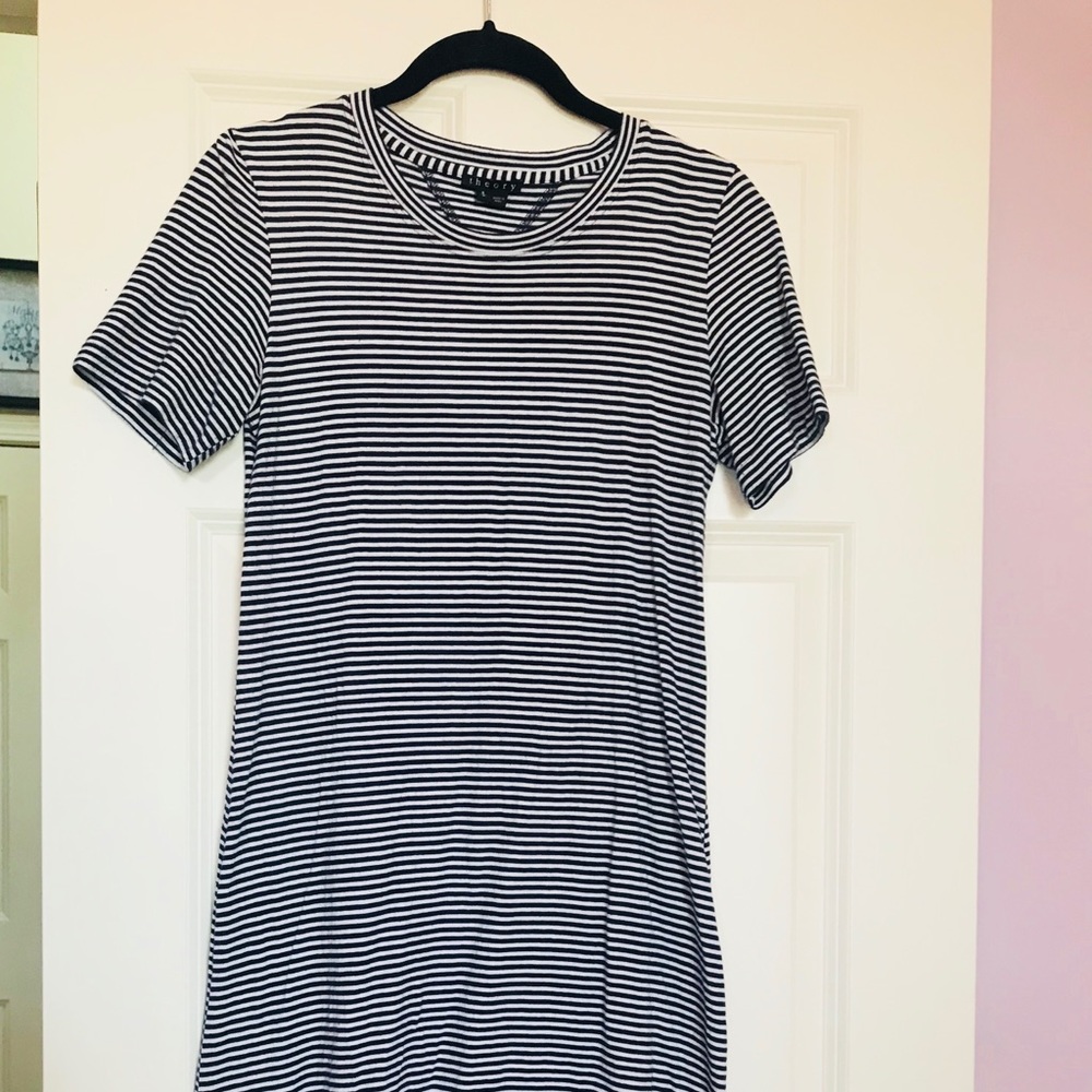 Theory Striped T-shirt Dress